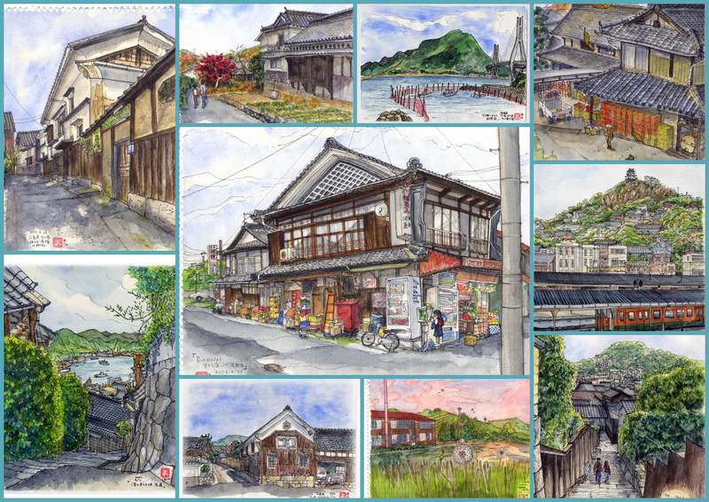 2000年から通って、たくさん描いたしまなみ海道。